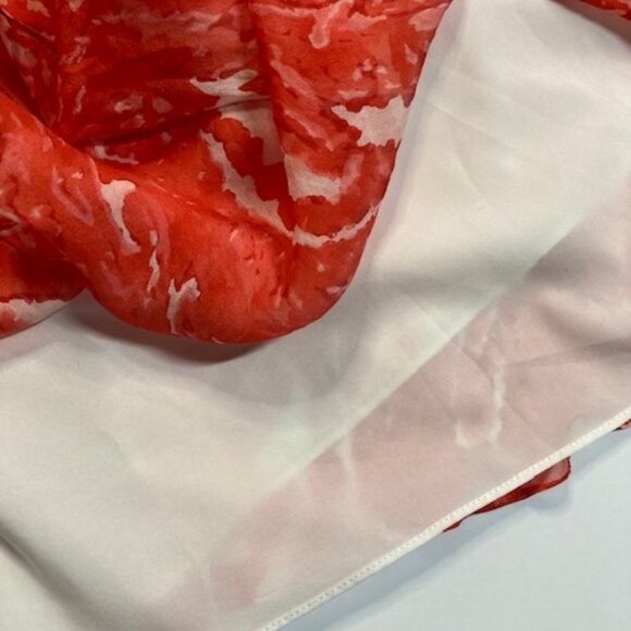 Milly Red/Orange Flowy Silk Top - Picture 3 of 7